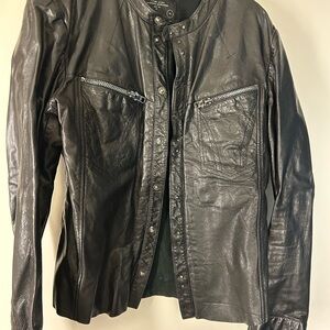 Men’s All Saints Black Leather Jacket